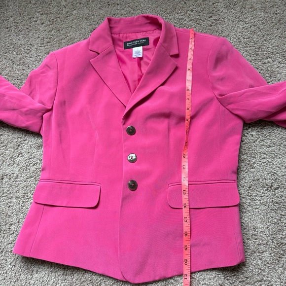 Jones New York Petite Hot Pink Blazer Suit Jacket 6p - Picture 4 of 7